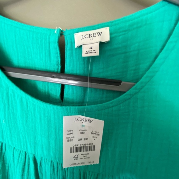 NWT J. CREW Bright Seafoam Green Mini Cotton Gauze Dress Size 4 ••SOLD OUT•• - Picture 8 of 8